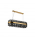 Lysander 24 Light G9 Ceiling Pendant Oblong Brass Smoke Item Weight: 22.65kg-6