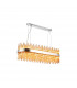 Lysander 24 Light G9 Ceiling Pendant Oblong Polished Nickel Amber Item Weight: 22.65kg-1