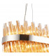 Lysander 24 Light G9 Ceiling Pendant Oblong Polished Nickel Amber Item Weight: 22.65kg-8