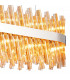 Lysander 24 Light G9 Ceiling Pendant Oblong Polished Nickel Amber Item Weight: 22.65kg-9