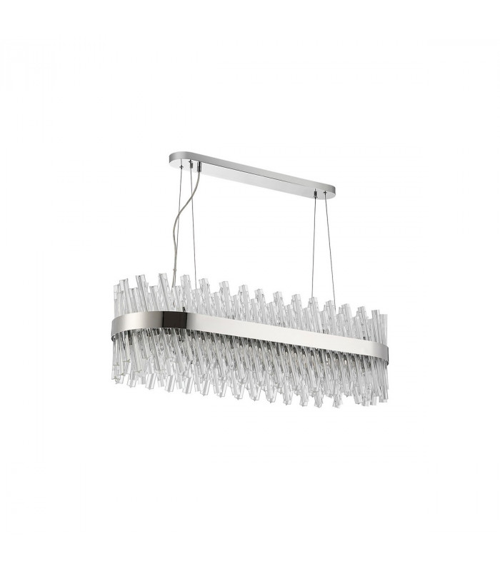 Lysander 24 Light G9 Ceiling Pendant Oblong Polished Nickel Clear Item Weight: 22.65kg-4