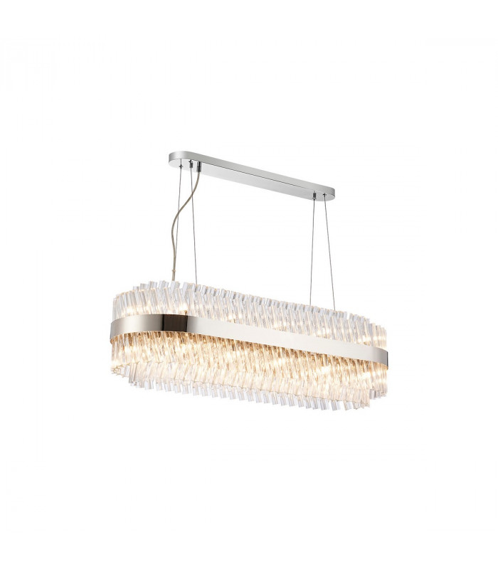 Lysander 24 Light G9 Ceiling Pendant Oblong Polished Nickel Clear Item Weight: 22.65kg-5