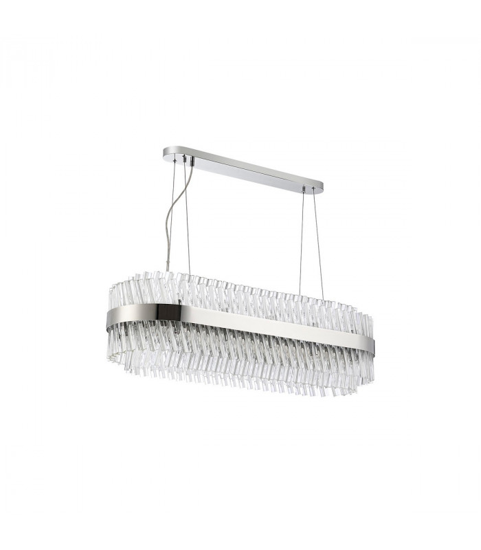 Lysander 24 Light G9 Ceiling Pendant Oblong Polished Nickel Clear Item Weight: 22.65kg-6