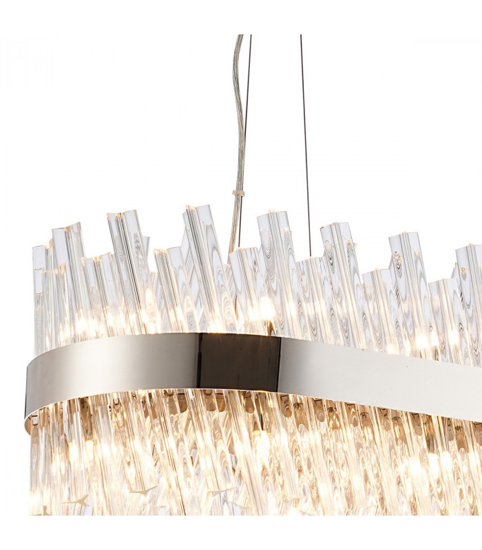 Lysander 24 Light G9 Ceiling Pendant Oblong Polished Nickel Clear Item Weight: 22.65kg-8