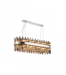 Lysander 24 Light G9 Ceiling Pendant Oblong Polished Nickel Smoke Item Weight: 22.65kg-1