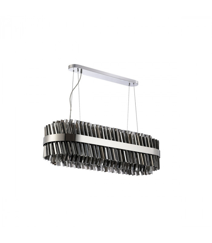 Lysander 24 Light G9 Ceiling Pendant Oblong Polished Nickel Smoke Item Weight: 22.65kg-6