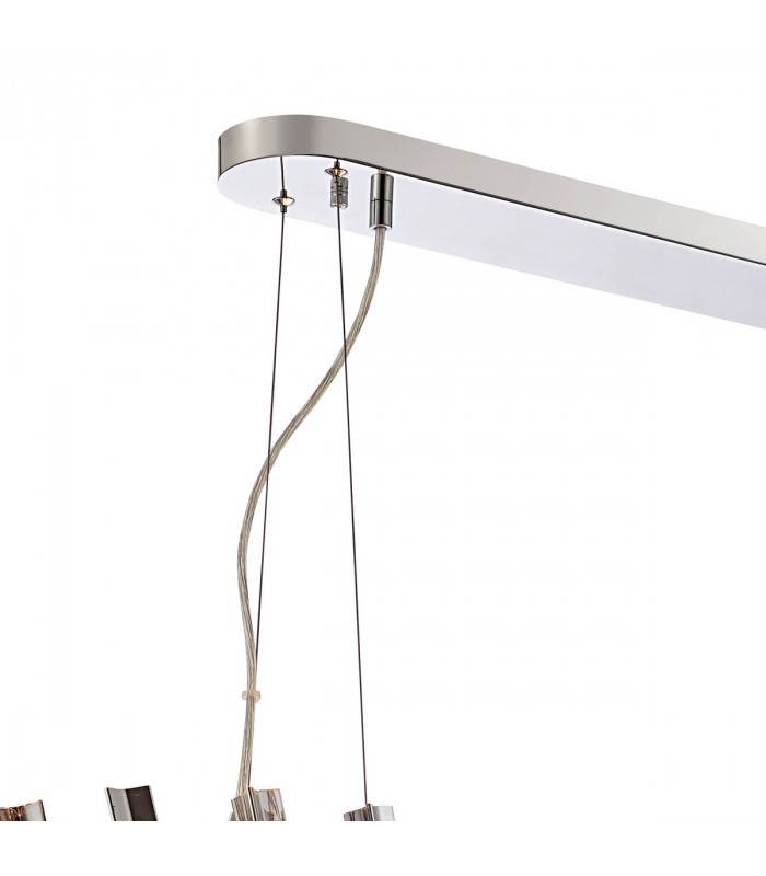 Lysander 24 Light G9 Ceiling Pendant Oblong Polished Nickel Smoke Item Weight: 22.65kg-7