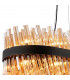Lysander 36 Light G9 Ceiling Pendant Oblong Satin Black Amber Item Weight: 33.98kg-8