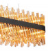 Lysander 36 Light G9 Ceiling Pendant Oblong Satin Black Amber Item Weight: 33.98kg-9