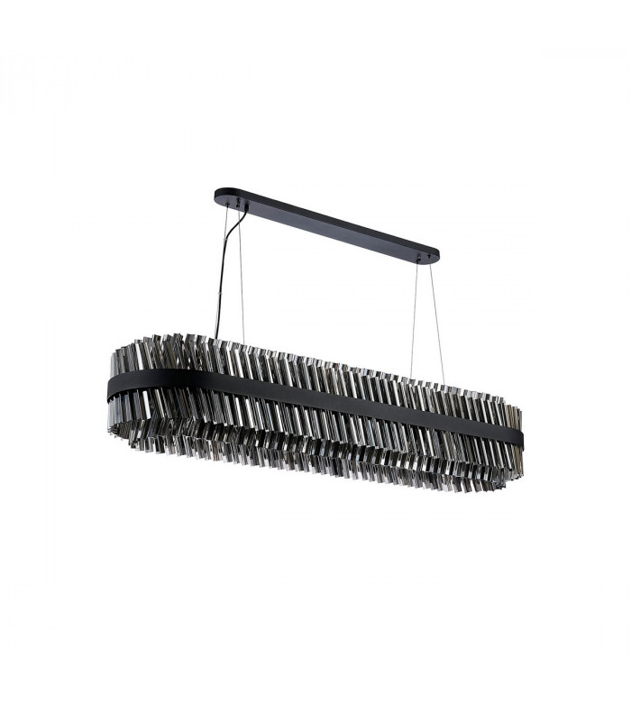Lysander 36 Light G9 Ceiling Pendant Oblong Satin Black Smoke Item Weight: 33.98kg-6