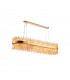 Lysander 36 Light G9 Ceiling Pendant Oblong Brass Amber Item Weight: 33.98kg-1