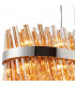 Lysander 36 Light G9 Ceiling Pendant Oblong Polished Nickel Amber Item Weight: 33.98kg-8