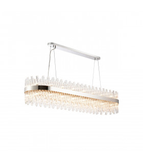 Lysander 36 Light G9 Ceiling Pendant Oblong Polished Nickel Clear Item Weight: 33.98kg-1