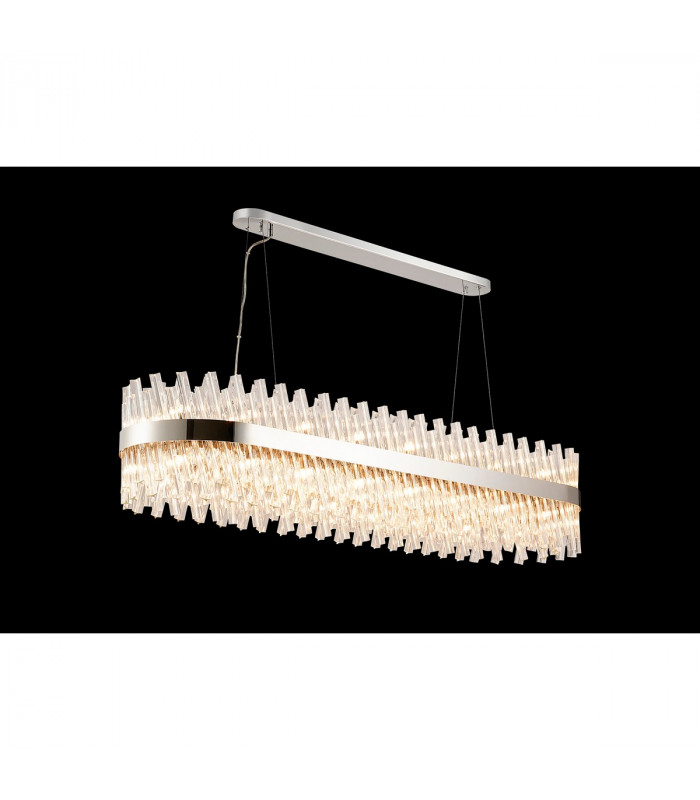 Lysander 36 Light G9 Ceiling Pendant Oblong Polished Nickel Clear Item Weight: 33.98kg-3
