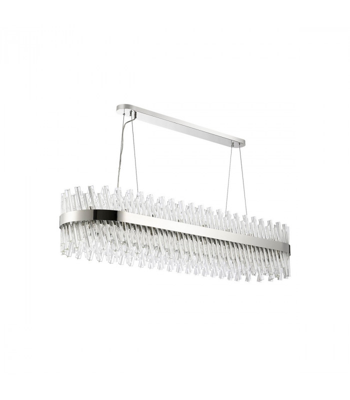 Lysander 36 Light G9 Ceiling Pendant Oblong Polished Nickel Clear Item Weight: 33.98kg-4
