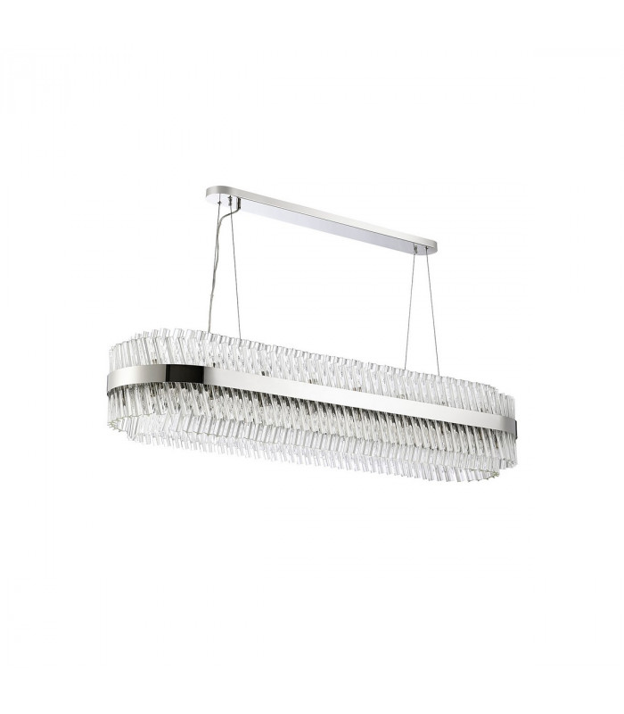 Lysander 36 Light G9 Ceiling Pendant Oblong Polished Nickel Clear Item Weight: 33.98kg-6