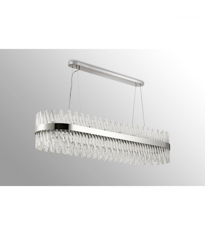 Lysander 36 Light G9 Ceiling Pendant Oblong Polished Nickel Clear Item Weight: 33.98kg-10