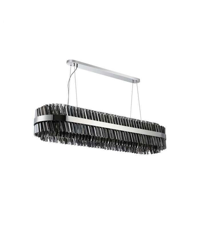 Lysander 36 Light G9 Ceiling Pendant Oblong Polished Nickel Smoke Item Weight: 33.98kg-6