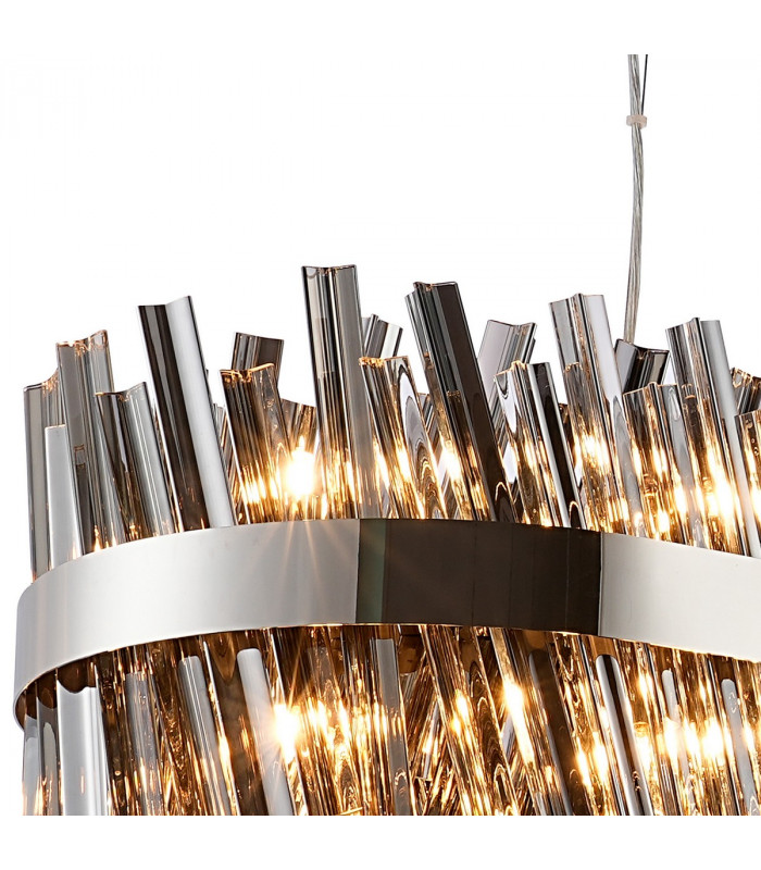 Lysander 36 Light G9 Ceiling Pendant Oblong Polished Nickel Smoke Item Weight: 33.98kg-8