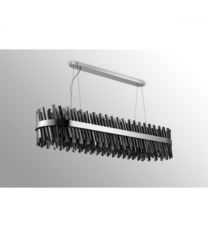 Lysander 36 Light G9 Ceiling Pendant Oblong Polished Nickel Smoke Item Weight: 33.98kg-10