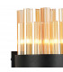 Lysander 4 Light G9 Wall Lamp Satin Black Amber-7