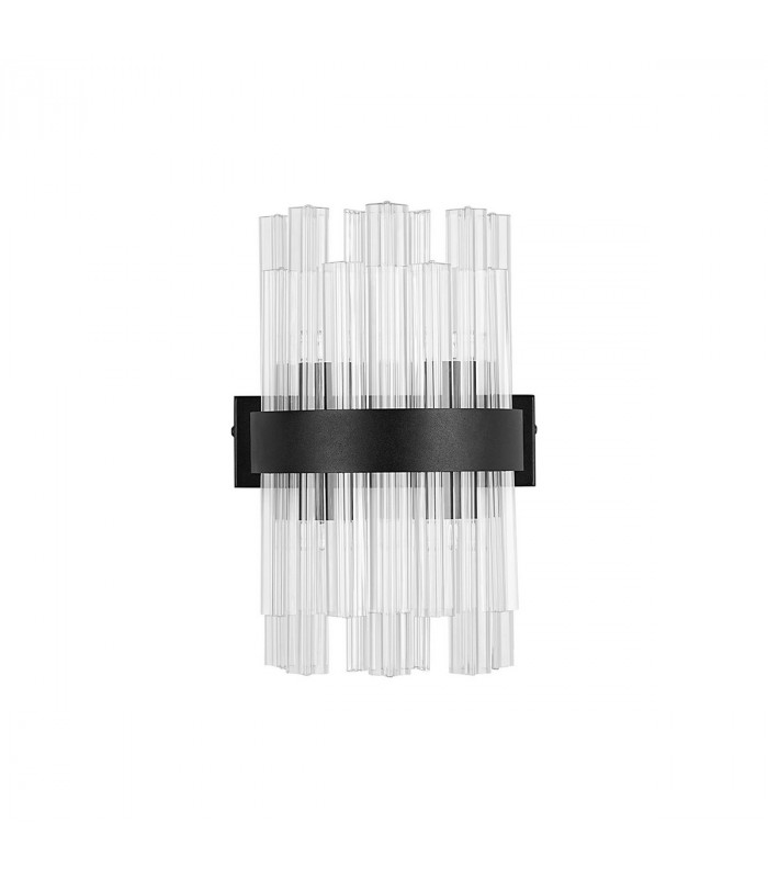 Lysander 4 Light G9 Wall Lamp Satin Black Clear-4