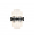 Lysander 4 Light G9 Wall Lamp Satin Black Clear-5