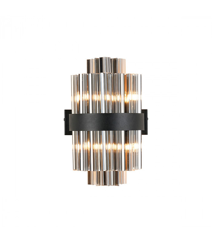 Lysander 4 Light G9 Wall Lamp Satin Black Smoke-5
