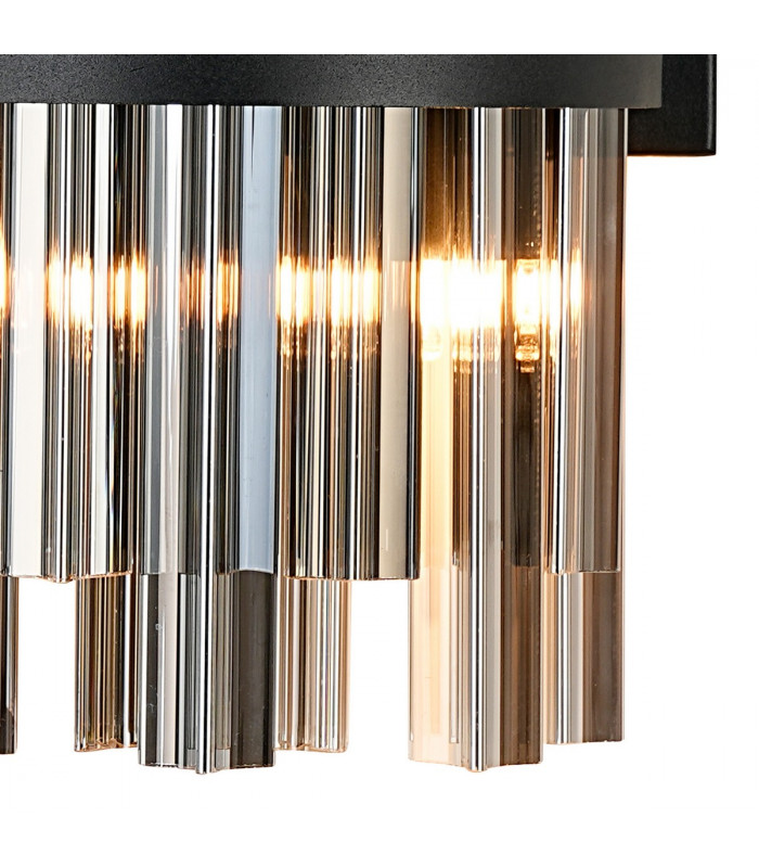 Lysander 4 Light G9 Wall Lamp Satin Black Smoke-8