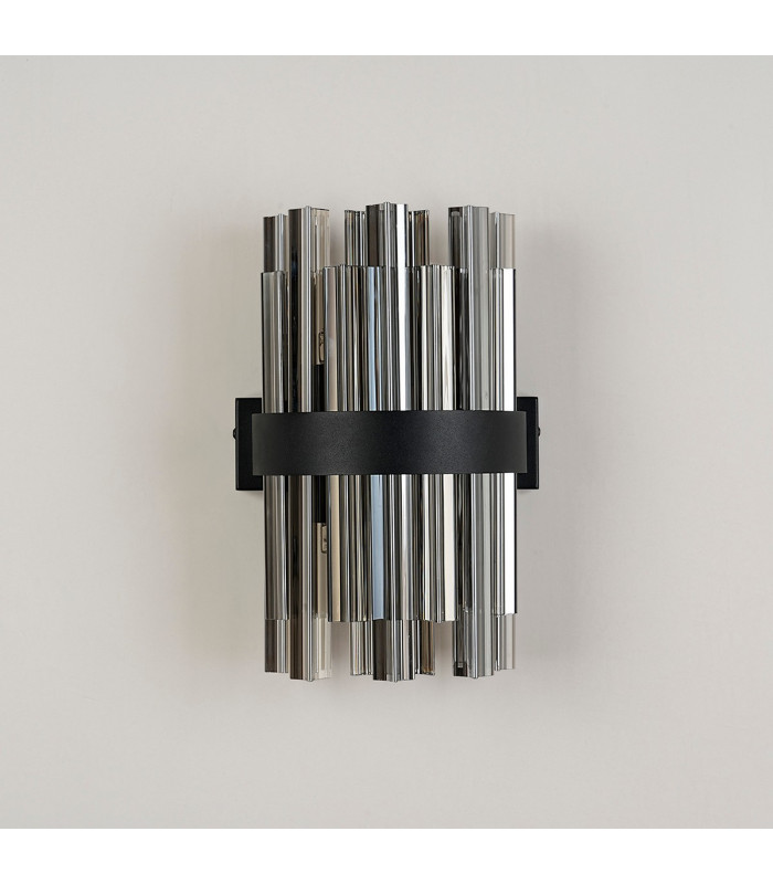 Lysander 4 Light G9 Wall Lamp Satin Black Smoke-9