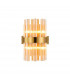 Lysander 4 Light G9 Wall Lamp Brass Amber-1