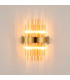 Lysander 4 Light G9 Wall Lamp Brass Amber-3
