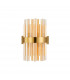 Lysander 4 Light G9 Wall Lamp Brass Amber-4