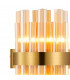 Lysander 4 Light G9 Wall Lamp Brass Amber-7