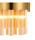 Lysander 4 Light G9 Wall Lamp Brass Amber-8