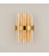 Lysander 4 Light G9 Wall Lamp Brass Amber-9