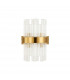 Lysander 4 Light G9 Wall Lamp Brass Clear-4