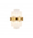 Lysander 4 Light G9 Wall Lamp Brass Clear-5