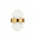 Lysander 4 Light G9 Wall Lamp Brass Clear-6