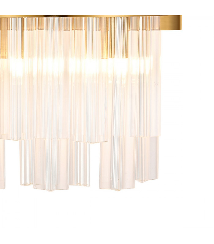 Lysander 4 Light G9 Wall Lamp Brass Clear-8