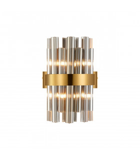 Lysander 4 Light G9 Wall Lamp Brass Smoke-1