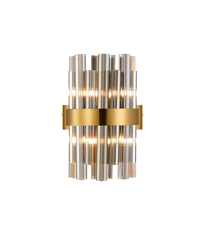 Lysander 4 Light G9 Wall Lamp Brass Smoke-1