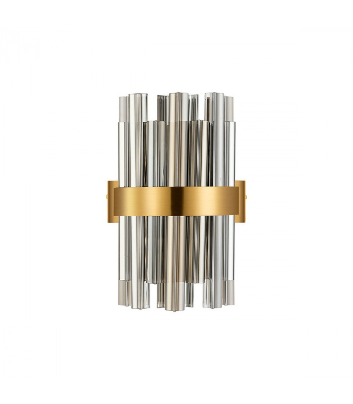 Lysander 4 Light G9 Wall Lamp Brass Smoke-4