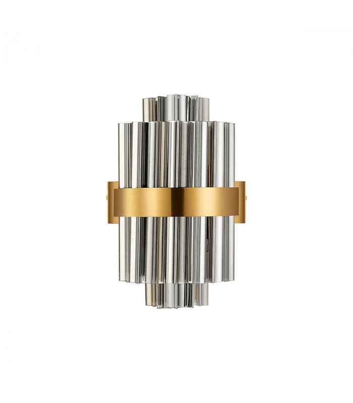 Lysander 4 Light G9 Wall Lamp Brass Smoke-6
