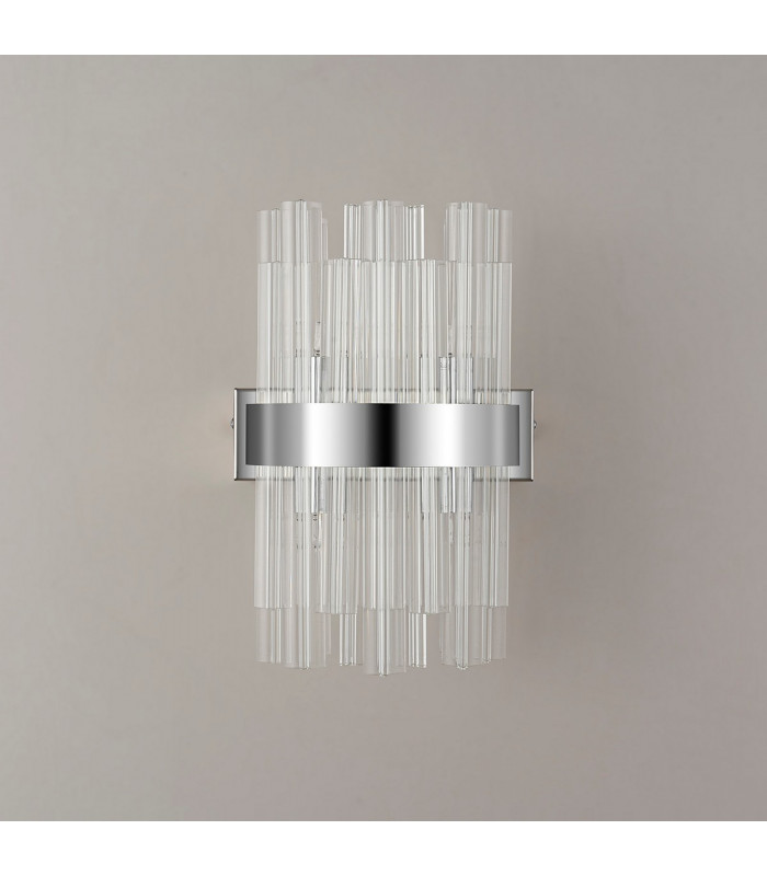 Lysander 4 Light G9 Wall Lamp Polished Nickel Clear-9