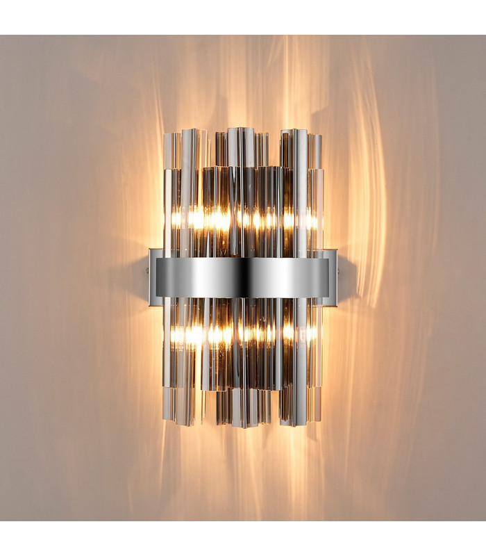 Lysander 4 Light G9 Wall Lamp Polished Nickel Smoke-3