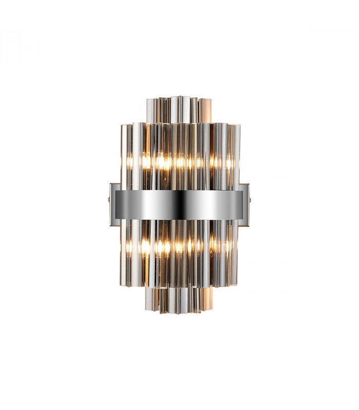 Lysander 4 Light G9 Wall Lamp Polished Nickel Smoke-5