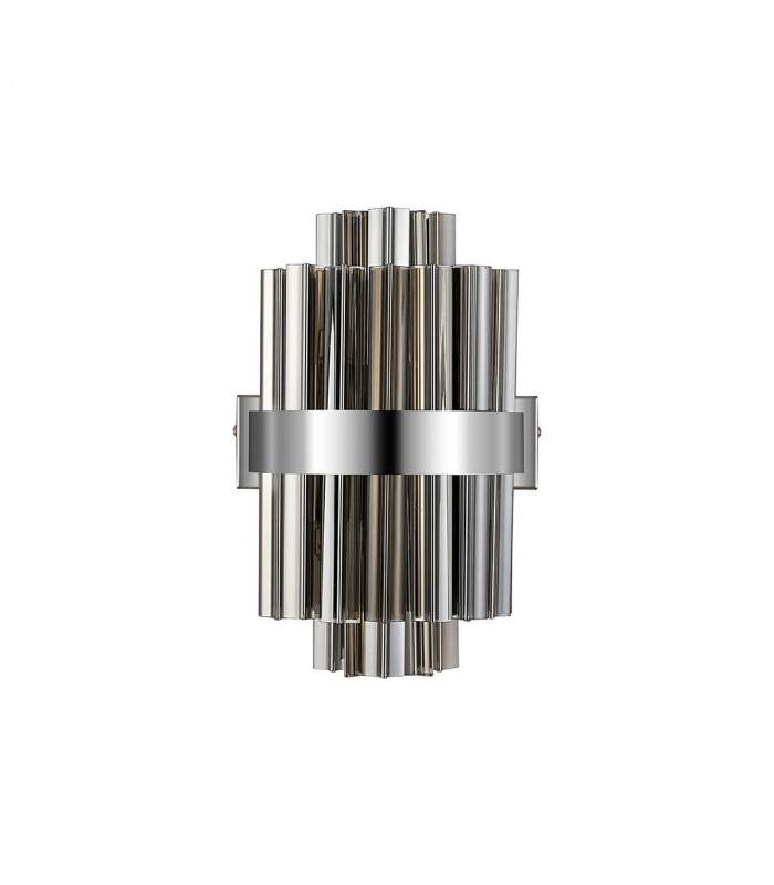 Lysander 4 Light G9 Wall Lamp Polished Nickel Smoke-6