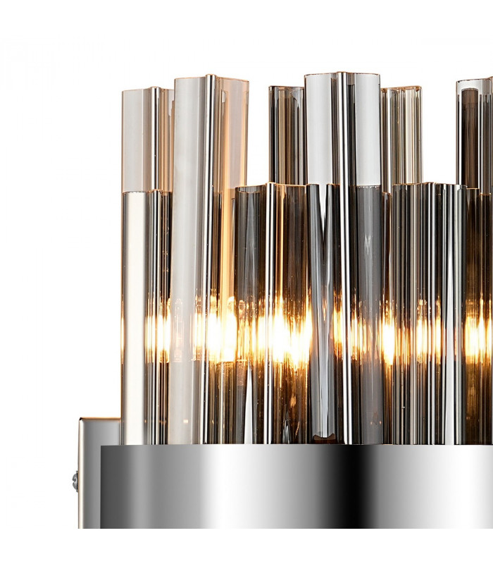 Lysander 4 Light G9 Wall Lamp Polished Nickel Smoke-7