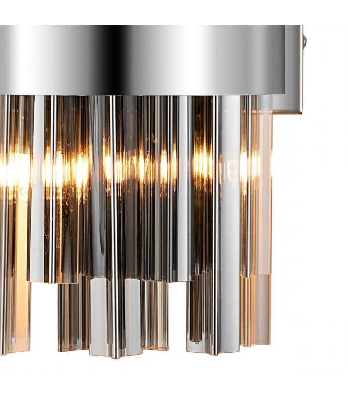 Lysander 4 Light G9 Wall Lamp Polished Nickel Smoke-8